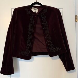 Vintage Jaeger Cropped Velvet Jacket
